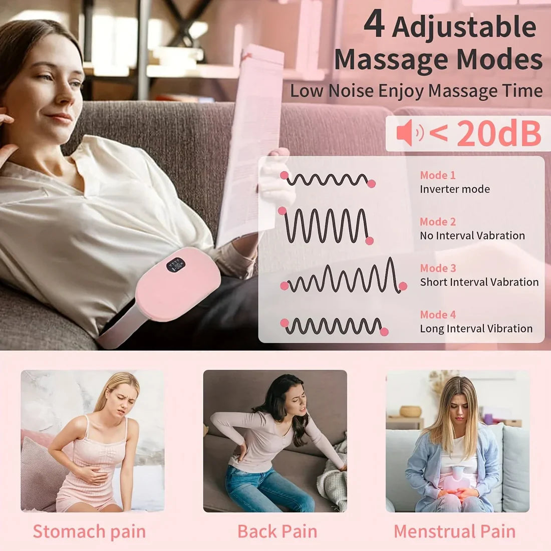 Period Cramp Comfort Heating Pad and Massager